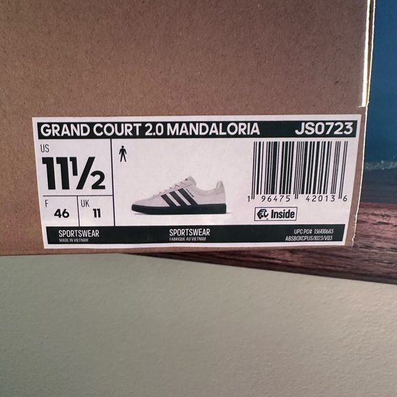 NWT ADIDAS STAR WARS MANDALORIAN GRAND COURT 2.0 SHOES Men’s Size 11.5 - Picture 3 of 7